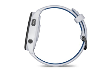 Image of Garmin Forerunner 265 Watch, Black Bezel w/ Whitestone Case and Whitestone/Tidal Blue Silicone Band, 010-02810-01