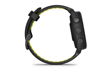 Image of Garmin Forerunner 265S Watch, Black Bezel and Case w/ Black/Amp Yellow Silicone Band, 010-02810-03