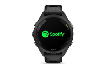 Image of Garmin Forerunner 265S Watch, Black Bezel and Case w/ Black/Amp Yellow Silicone Band, 010-02810-03