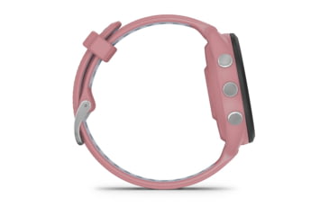 Image of Garmin Forerunner 265S Watch, Black Bezel w/ Light Pink Case and Light Pink/Powder Gray Silicone Band, 010-02810-05