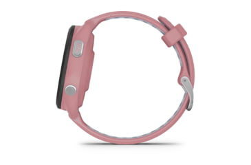Image of Garmin Forerunner 265S Watch, Black Bezel w/ Light Pink Case and Light Pink/Powder Gray Silicone Band, 010-02810-05