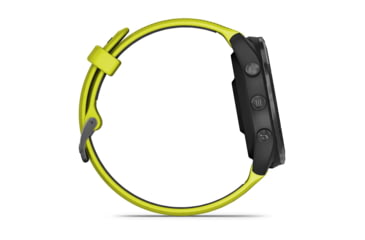 Image of Garmin Forerunner 965, Carbon Gray DLC Titanium Bezel w/ Black Case and Amp Yellow/Black Silicone Band, 010-02809-02