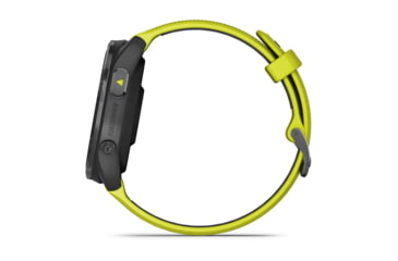 Image of Garmin Forerunner 965, Carbon Gray DLC Titanium Bezel w/ Black Case and Amp Yellow/Black Silicone Band, 010-02809-02