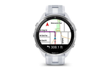 Image of Garmin Forerunner 965, Titanium Bezel w/ Whitestone Case and Whitestone/Powder Gray Silicone Band, 010-02809-01