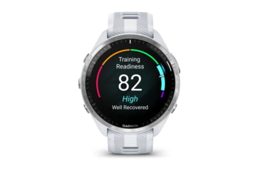 Image of Garmin Forerunner 965, Titanium Bezel w/ Whitestone Case and Whitestone/Powder Gray Silicone Band, 010-02809-01