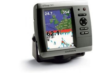 Image of Garmin GPSMAP 545 w/Int GPS ant., worldwide satellite imagery, built-in BlueChart g2 for US coastal, g2 Vision compatible 010-00601-00