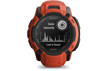 Image of Garmin Instinct 2X Solar Watch, Flame Red, 010-02805-11