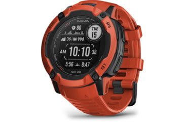 Image of Garmin Instinct 2X Solar Watch, Flame Red, 010-02805-11