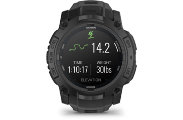 Image of Garmin Instinct 3 Amoled Tactical Watch, Black, 50mm, Polymer/Aluminum, Black, Silicone, 010-03020-50