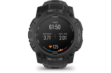 Image of Garmin Instinct 3 Amoled Tactical Watch, Black, 50mm, Polymer/Aluminum, Black, Silicone, 010-03020-50