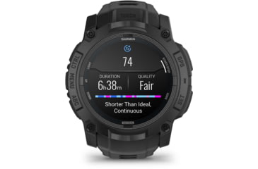 Image of Garmin Instinct 3 Amoled Tactical Watch, Black, 50mm, Polymer/Aluminum, Black, Silicone, 010-03020-50