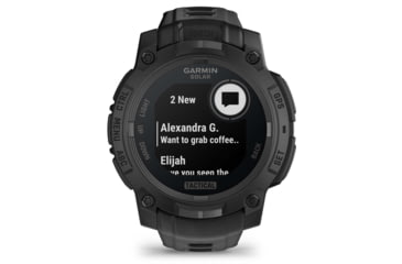 Image of Garmin Instinct 3 Solar Tactical Watch, Black, 45mm, Polymer/Aluminum, Black, Silicone, 010-02934-50