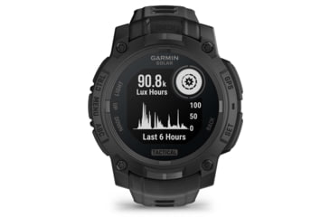 Image of Garmin Instinct 3 Solar Tactical Watch, Black, 45mm, Polymer/Aluminum, Black, Silicone, 010-02934-50