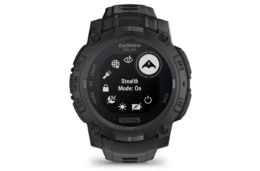Image of Garmin Instinct 3 Solar Tactical Watch, Black, 45mm, Polymer/Aluminum, Black, Silicone, 010-02934-50