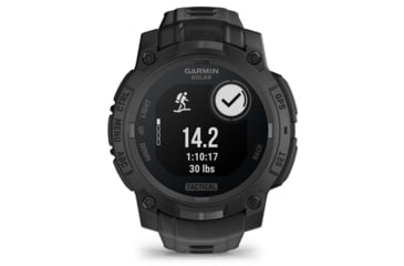 Image of Garmin Instinct 3 Solar Tactical Watch, Black, 45mm, Polymer/Aluminum, Black, Silicone, 010-02934-50