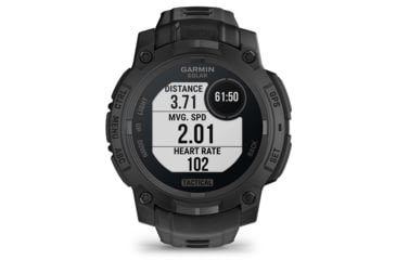 Image of Garmin Instinct 3 Solar Tactical Watch, Black, 45mm, Polymer/Aluminum, Black, Silicone, 010-02934-50