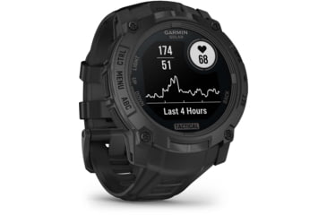 Image of Garmin Instinct 3 Solar Tactical Watch, Black, 50mm, Polymer/Aluminum, Black, Silicone, 010-02935-50