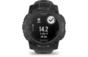 Image of Garmin Instinct 3 Solar Tactical Watch, Black, 50mm, Polymer/Aluminum, Black, Silicone, 010-02935-50