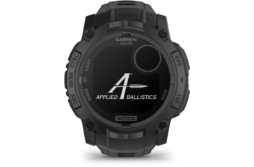 Image of Garmin Instinct 3 Solar Tactical Watch, Black, 50mm, Polymer/Aluminum, Black, Silicone, 010-02935-50