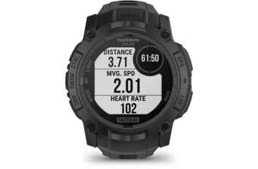 Image of Garmin Instinct 3 Solar Tactical Watch, Black, 50mm, Polymer/Aluminum, Black, Silicone, 010-02935-50