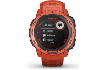 Image of Garmin Instinct Solar Watch, Flame Red, 010-02293-21