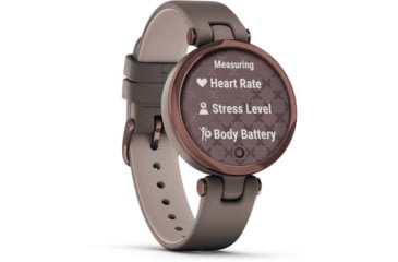 Image of Garmin Lily Smartwatch - Womens, Cocoa / Paloma Leather, 010-02384-A0