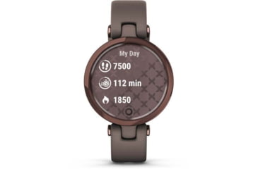 Image of Garmin Lily Smartwatch - Womens, Cocoa / Paloma Leather, 010-02384-A0