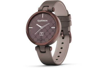 Image of Garmin Lily Smartwatch - Womens, Cocoa / Paloma Leather, 010-02384-A0