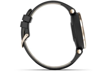 Image of Garmin Lily Smartwatch - Womens, Metal Hazel / Black Leather, 010-02384-A1