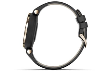 Image of Garmin Lily Smartwatch - Womens, Metal Hazel / Black Leather, 010-02384-A1