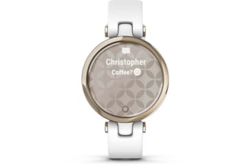 Image of Garmin Lily Smartwatch - Womens, Metal Hazel / White Silicone, 010-02384-00