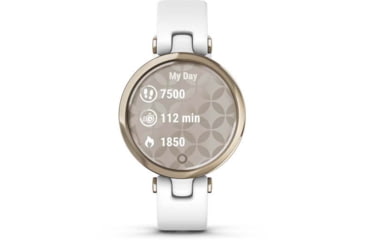 Image of Garmin Lily Smartwatch - Womens, Metal Hazel / White Silicone, 010-02384-00