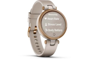Image of Garmin Lily Smartwatch - Womens, Rose Gold / Light Sand Silicone, 010-02384-01