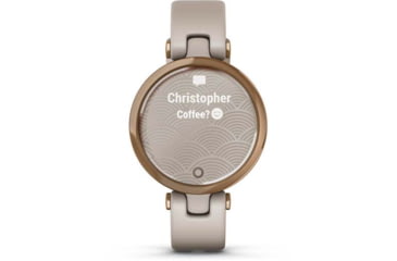 Image of Garmin Lily Smartwatch - Womens, Rose Gold / Light Sand Silicone, 010-02384-01