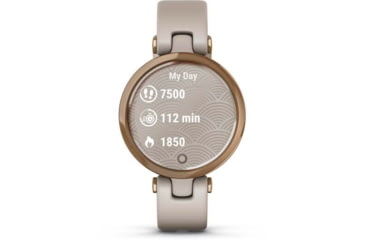 Image of Garmin Lily Smartwatch - Womens, Rose Gold / Light Sand Silicone, 010-02384-01