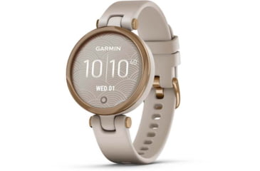 Image of Garmin Lily Smartwatch - Womens, Rose Gold / Light Sand Silicone, 010-02384-01