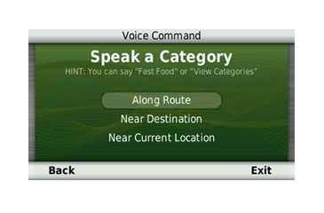 Image of Opplanet Garmin nuvi 2495LMT Voice Command Screen Image