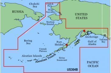 Image of Garmin On The Water GPS Cartography BlueChart: Alaska Bathymetric Map w/ Free S&amp;H