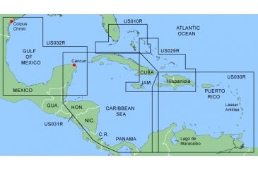 Image of Garmin On The Water GPS Cartography BlueChart: Caribbean &amp; Central America Regular Map w/ Free S&amp;H