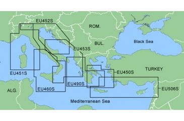 Image of Garmin On The Water GPS Cartography BlueChart: Eastern Mediterranean Small Map w/ Free S&amp;H