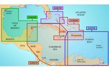 Image of Garmin On The Water GPS Cartography BlueChart g2: Caribbean &amp; Central America Regular Map w/ Free S&amp;H