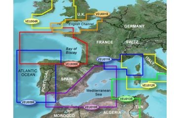 Image of Garmin On The Water GPS Cartography BlueChart g2 Vision: Europe South Atlantic Coast Regular Map w/ Free S&amp;H