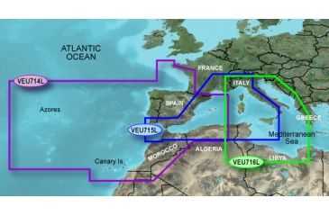 Image of Garmin On The Water GPS Cartography BlueChart g2 Vision: Mediterranean Large Map w/ Free S&amp;H