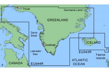 Image of Garmin On The Water GPS Cartography BlueChart: Greenland / Iceland Regular Map w/ Free S&amp;H