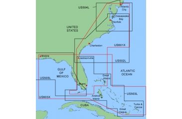 Image of Garmin On The Water GPS Cartography BlueChart: Southeast Coast Large &amp; Extra Large Map w/ Free S&amp;H