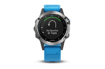 Image of Garmin Quatix 5, GPS Watch, WW, Silicone, Blue 010-01688-40