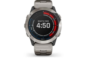 Image of Garmin Quatix 6X Solar 51mm, Titanium w/Ti Band, Gray, 010-02157-30