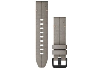 Image of Garmin Quick Fit 20 Watch Band, Shale Gray Suede Leather, 20 mm, 010-12876-00