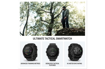 Image of Garmin Tactix 8 Premium Tactical GPS Watch - Solar Elite, 51mm, Black, 010-03407-10