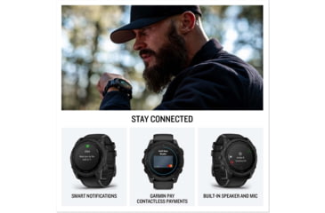 Image of Garmin Tactix 8 Premium Tactical GPS Watch - Solar Elite, 51mm, Black, 010-03407-10